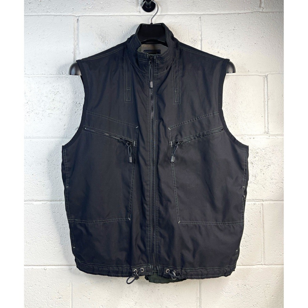 Vintage Gap GXP-45 Tactical Utility Vest Mens L Black Air Service Techwear Y2K